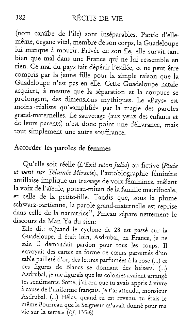 L'Exil selon Pineau, récit de vie et autobiographie