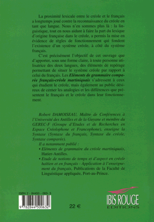 Élément de grammaire comparée Français- Créole