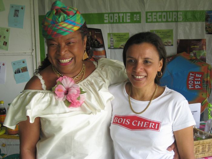 Ginette Doumont, peintre haïtienne et l´historien haïtien Carlo A. Celius