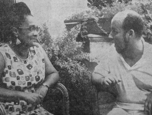 Dan Brändström en compagnie de Mme Mireille Choisy (Gustavia, 1967) 