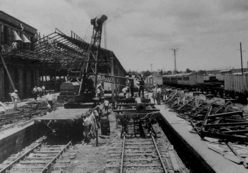 Démantèlement de la gare centrale de Port-Louis