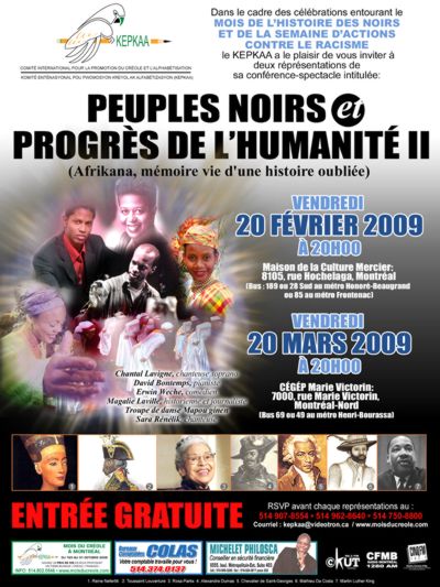 Peuples noirs et progrès de l'humanité