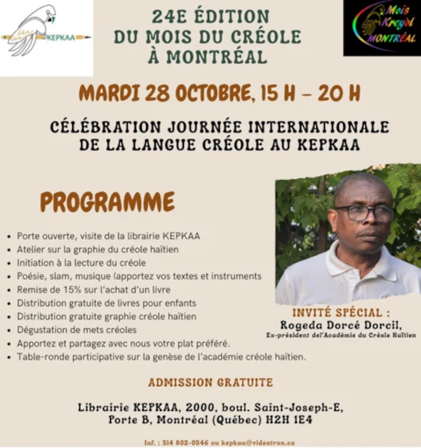 Mwa kreyòl la nan Monreyal 2025 Mwa kreyòl la nan Monreyal 2025